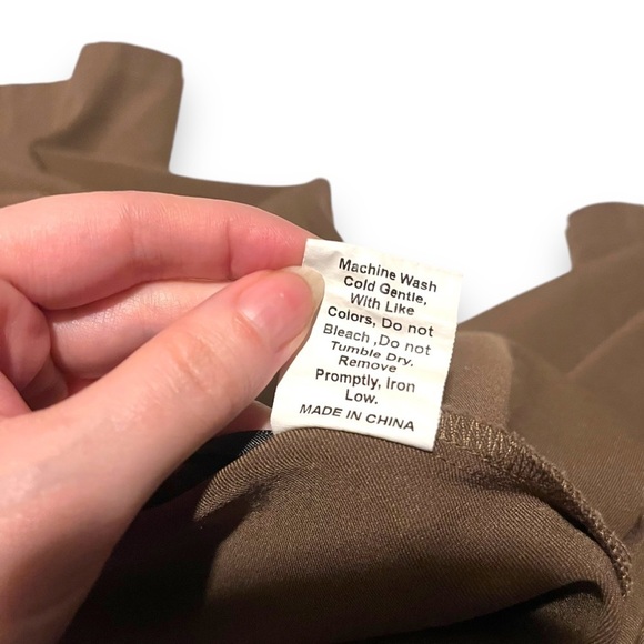 Princess Polly Womens Pants Brown 6 High Rise Wide Leg Polyester Blend - Picture 6 of 7